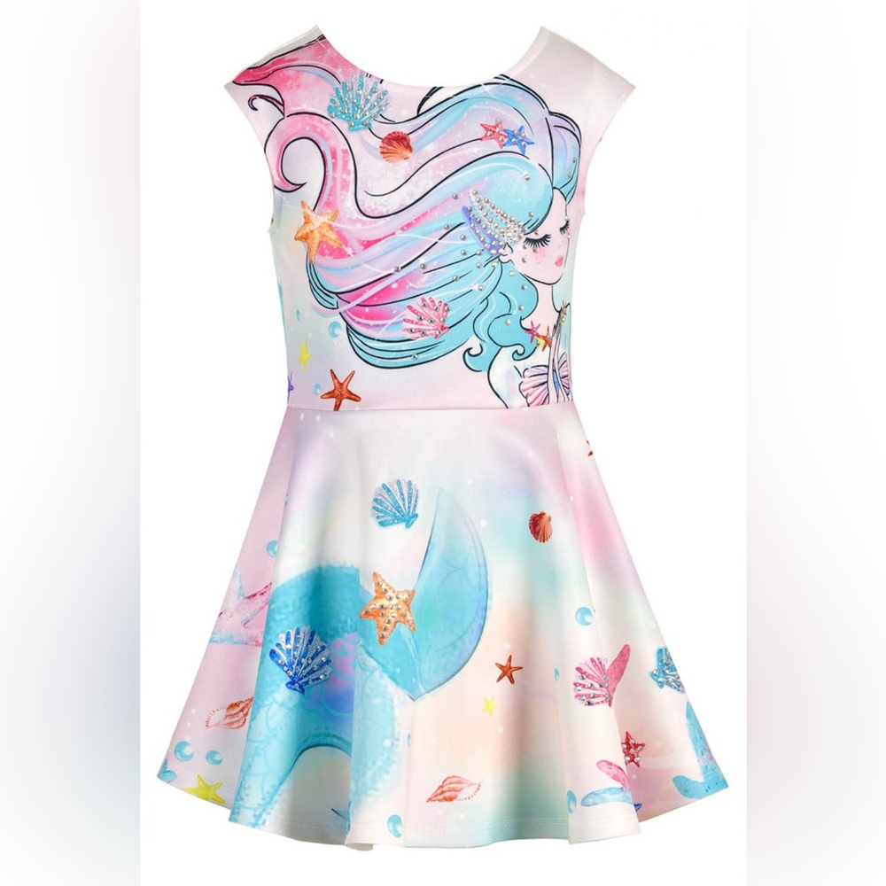 Hannah Banana Mermaid Dress - Pink and Blue
